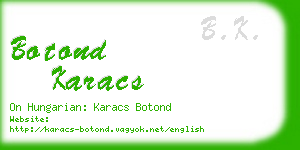 botond karacs business card